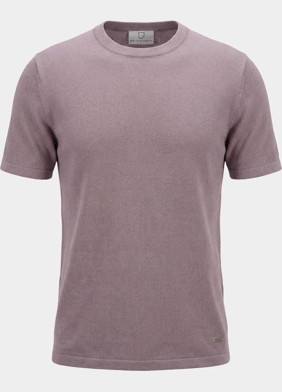 Born With Appetite T-shirt heren Paars Lenny Knitted T-shirt Ss BWA26106LE54/5005