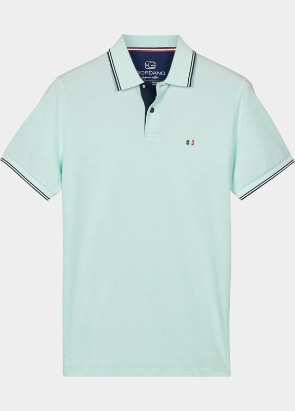 Giordano Polo heren Groen Nico Signature Polo SS Two-Pl 616587/71