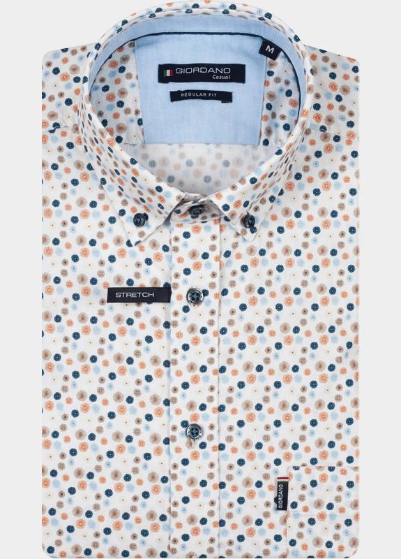 Giordano overhemd korte mouw heren Rood League Short Sleeve Button Do 616025/30