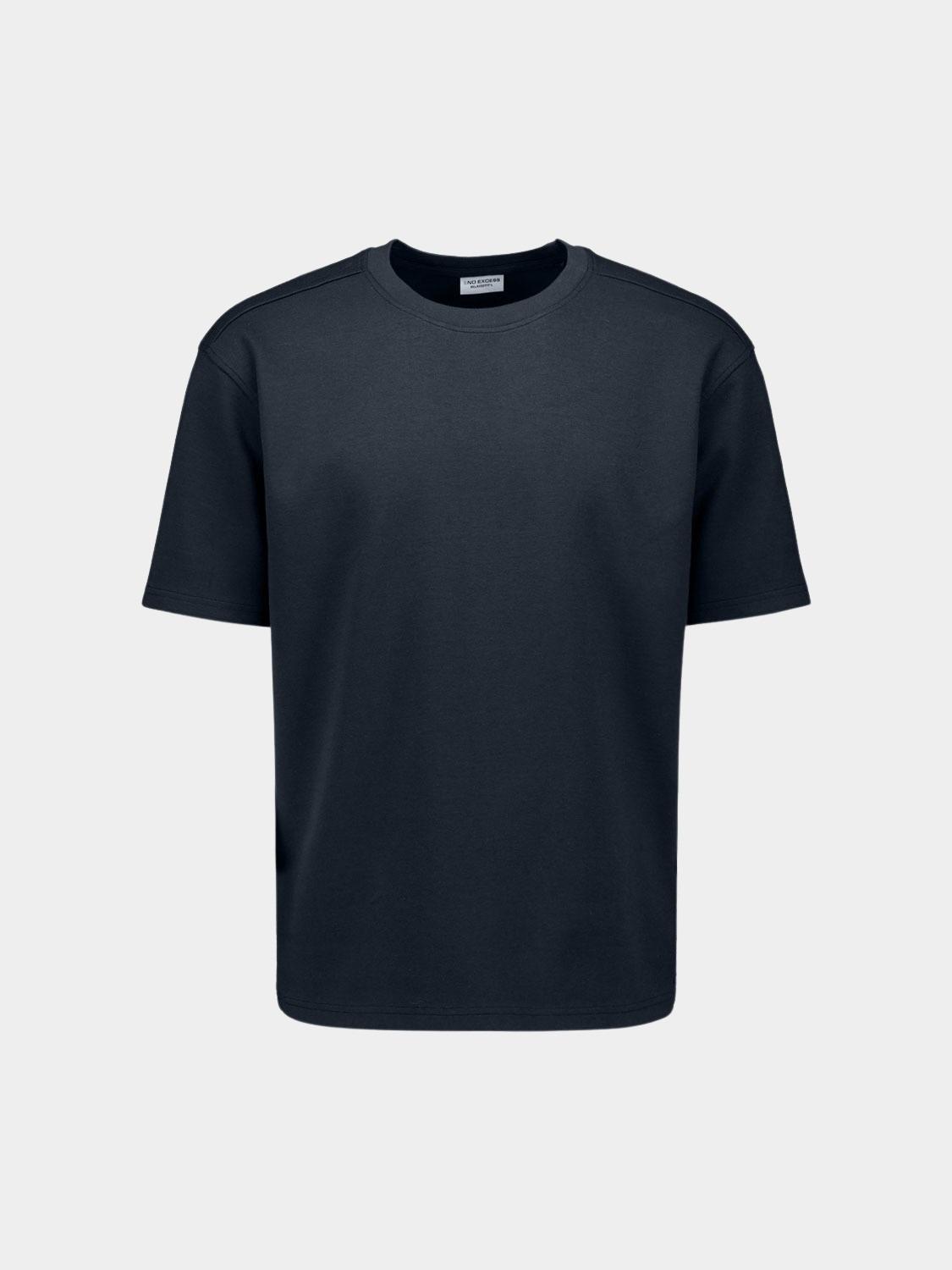 No Excess T-shirt korte mouw Blauw T-Shirt Crewneck Solid Heavy 29340761SN/078
