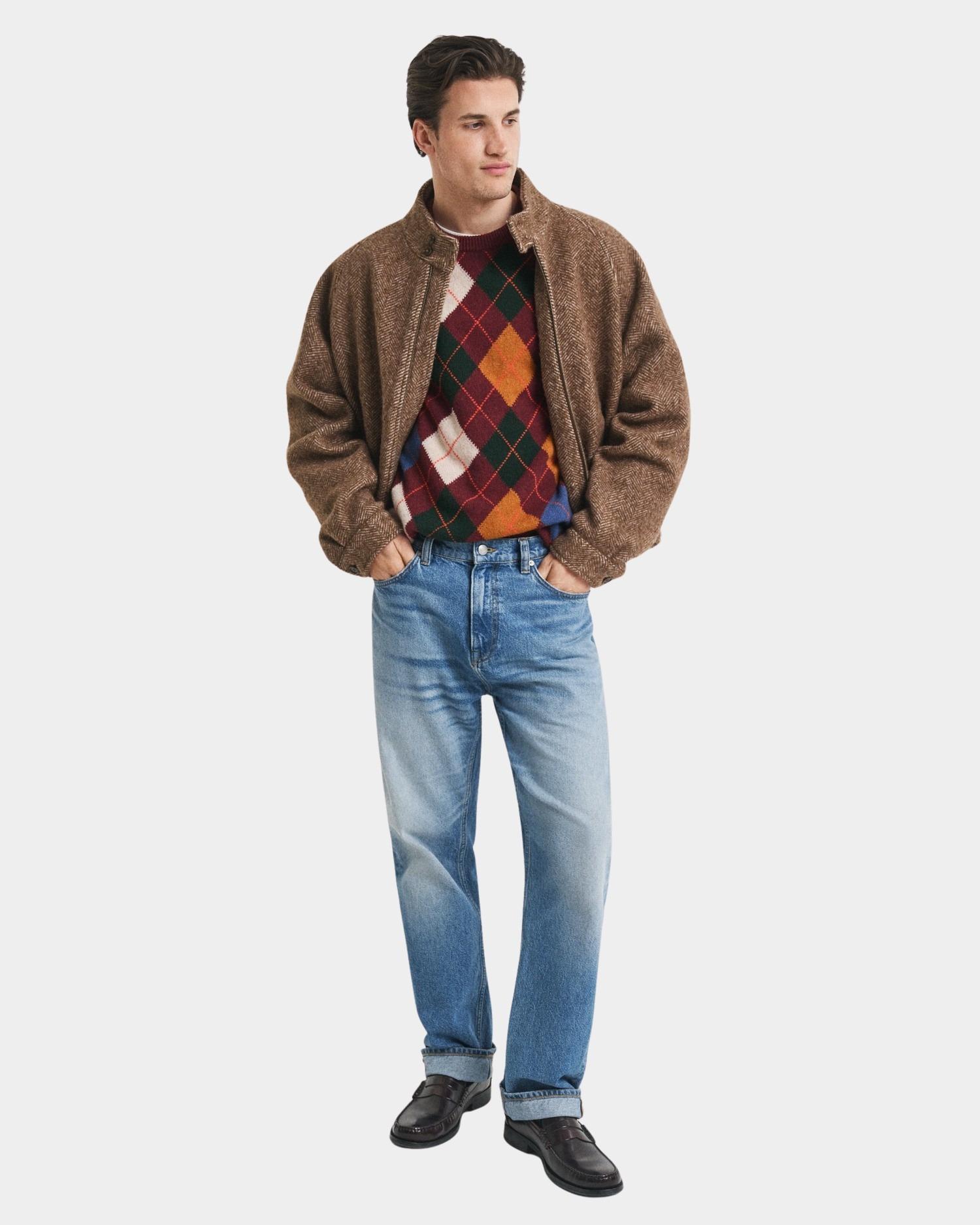 Gant Pullover Rood Argyle C-neck 8060102/621