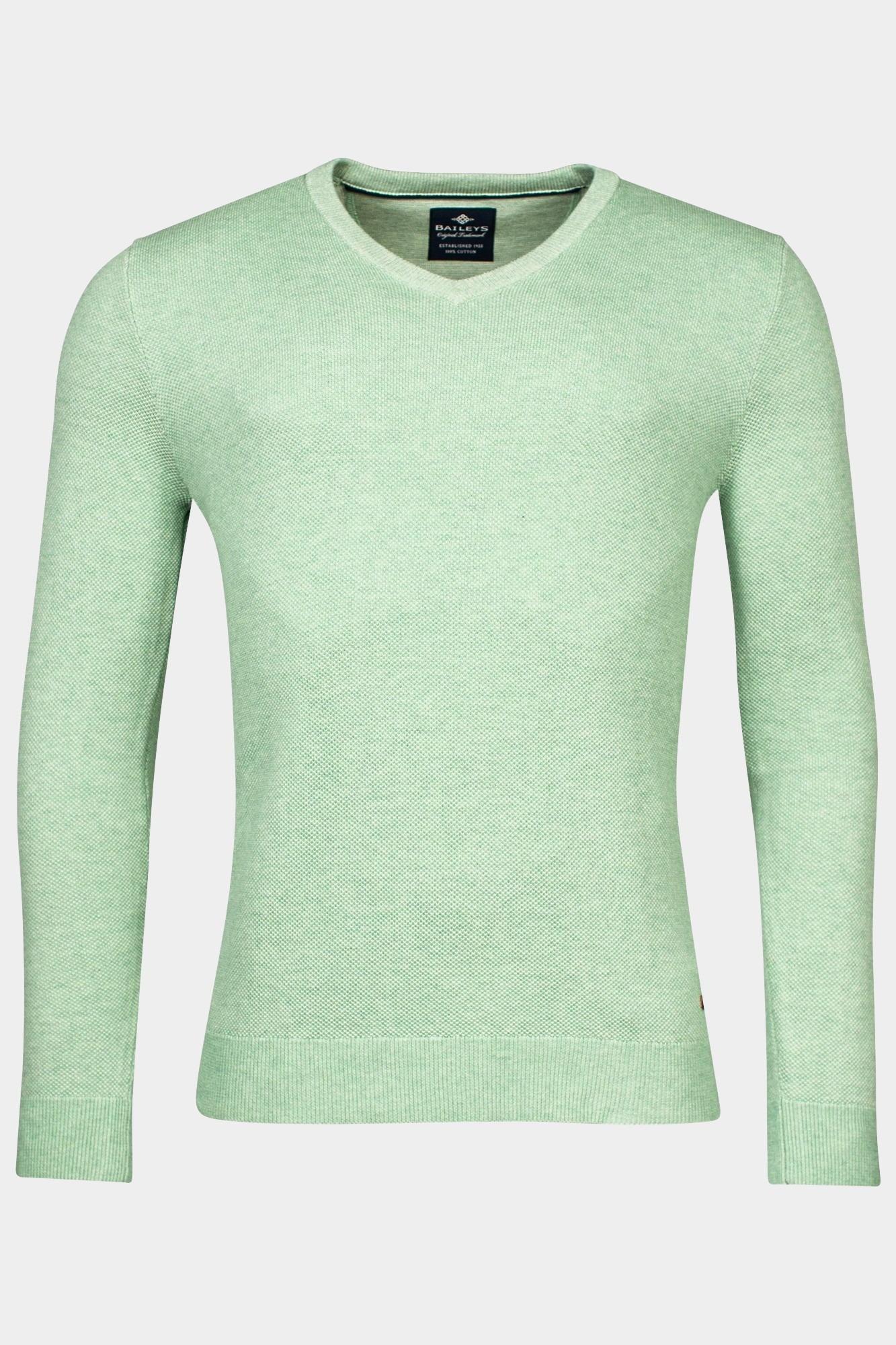 Baileys Pullover Groen V-Neck Pullover  12gg, body&s 418110/725