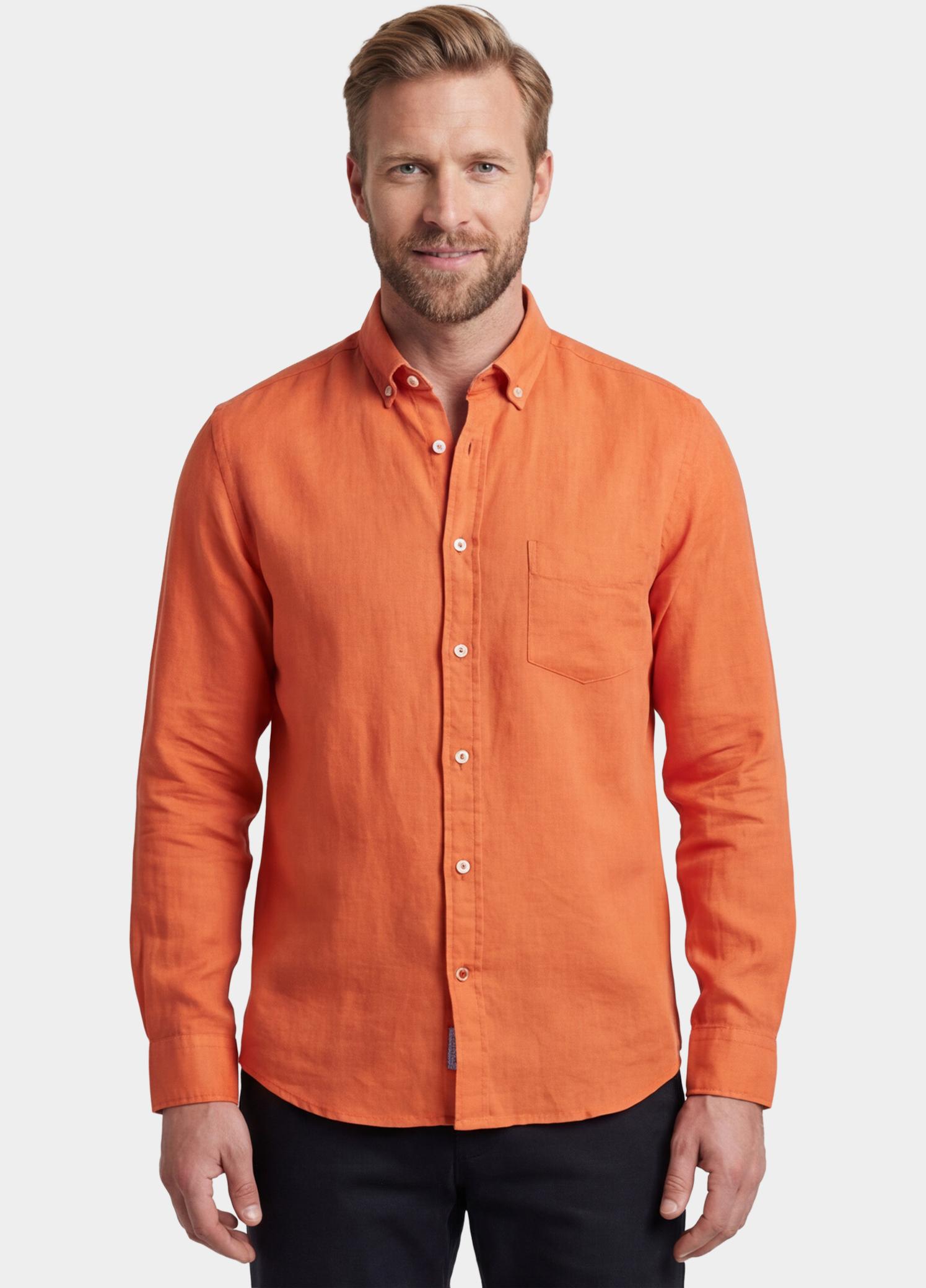 Giordano Overhemd heren Rood Ivy Long Sleeve Button Down S 617009/32