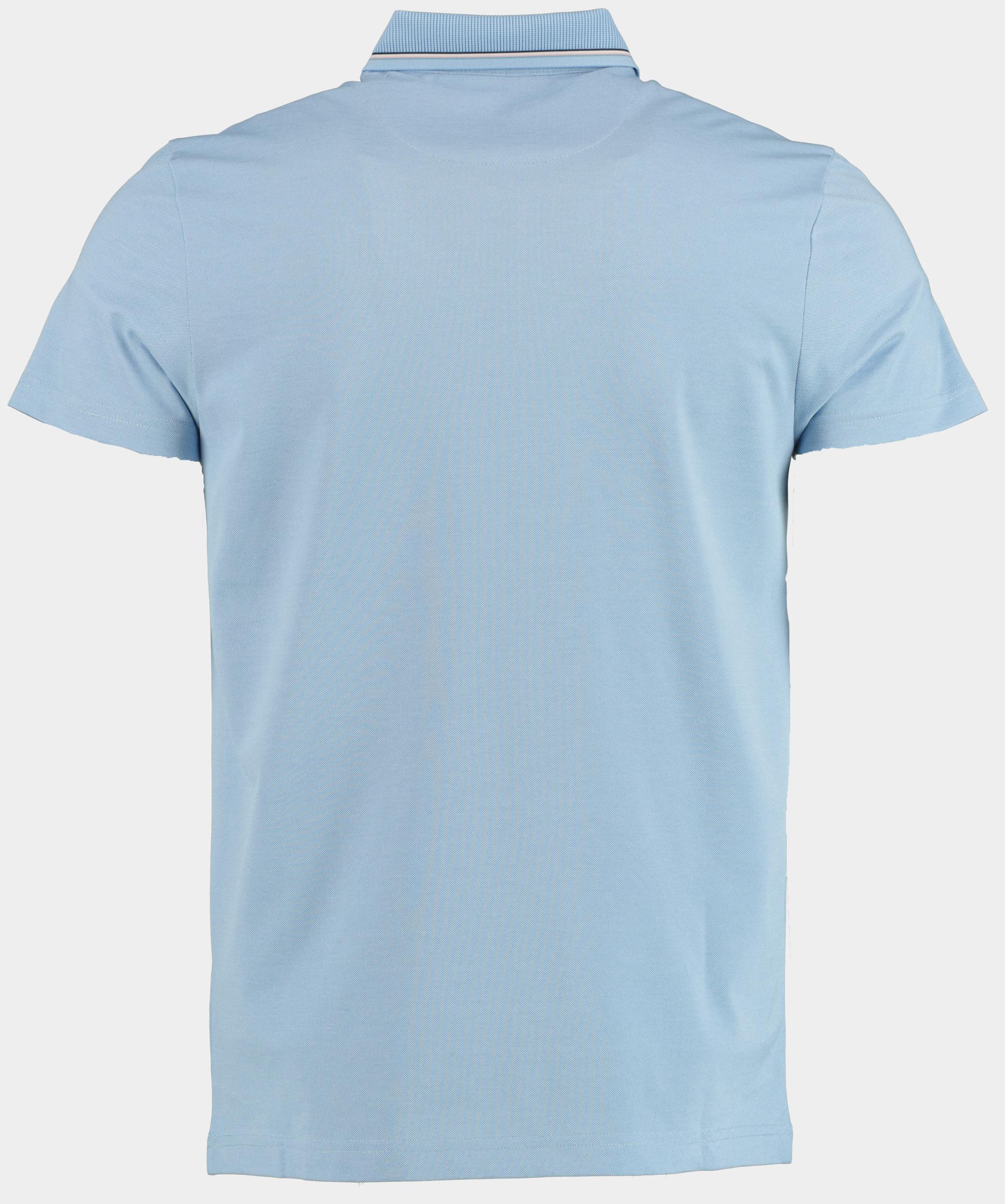 Scotland Blue Polo korte mouw Blauw Hilton Polo Contrast Collar 25108HI31SB/210 light blue