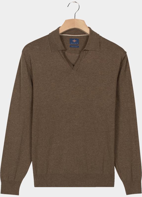 Baileys Pullover Bruin Pullover Polo Collar V 12gg s 528340/875