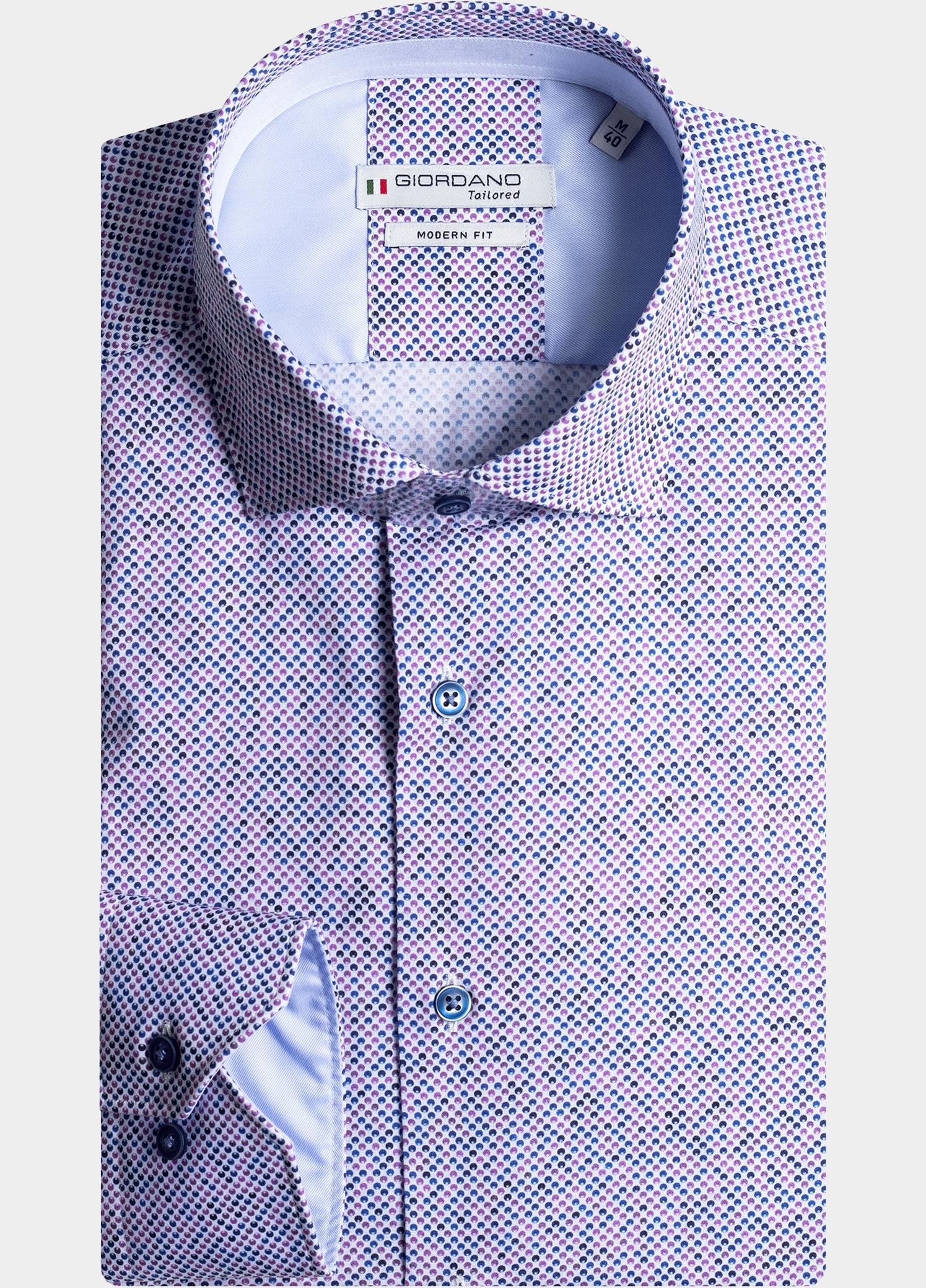 Giordano Overhemd heren Roze Maggiore, LS Semi Cutaway Pea 417831/50