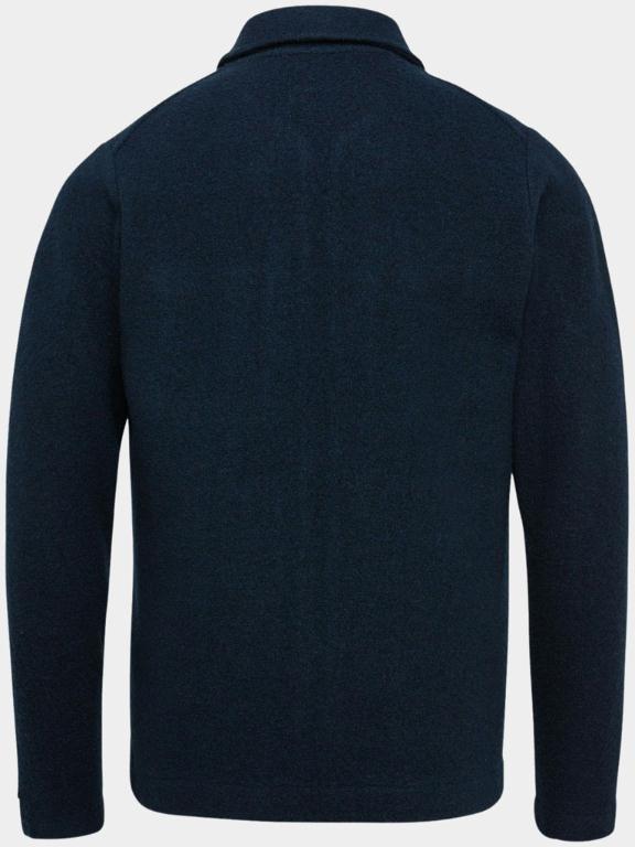 Cast Iron Vest Blauw Zip jacket boiled wool CKC2208358/5287