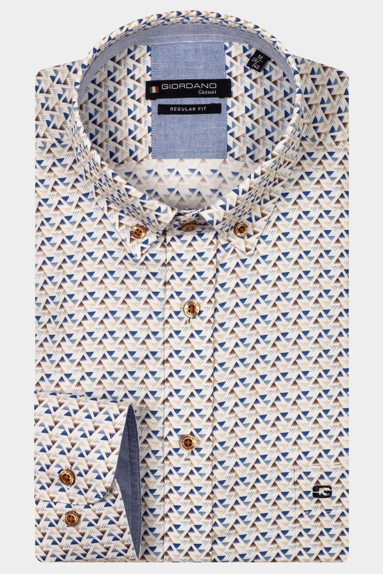 Giordano Casual hemd korte mouw Blauw League short sleeve button do 516025/60