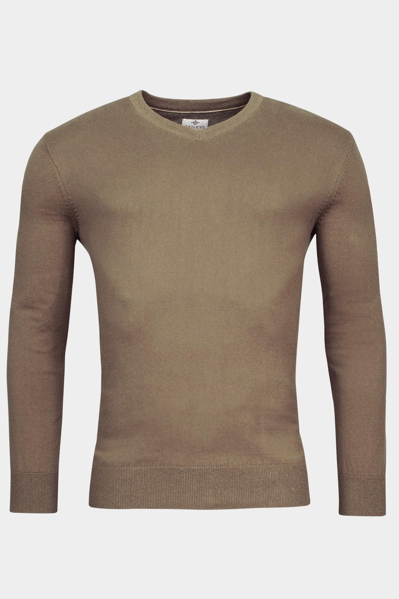 Baileys Pullover Bruin V-Neck Pullover  12gg single 320081/876