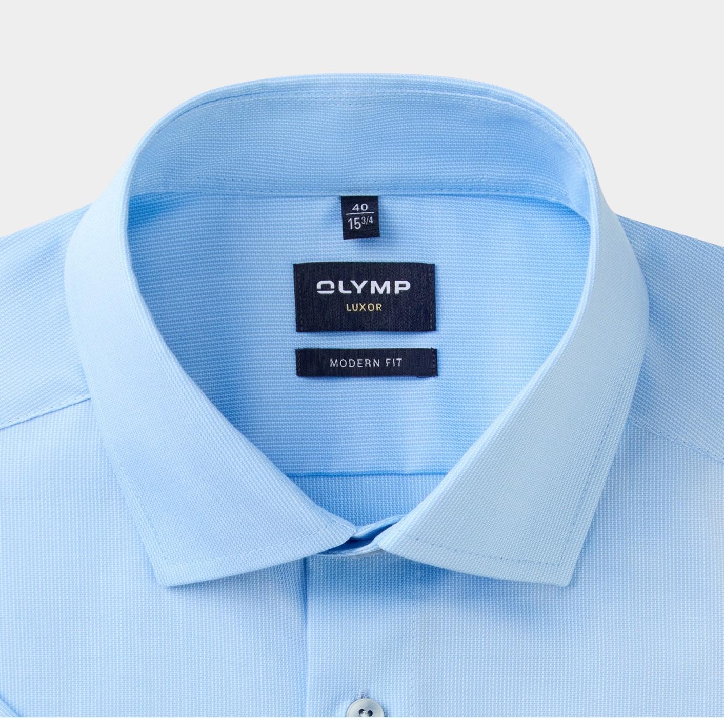 Olymp Business hemd korte mouw Blauw Luxor 124172/11