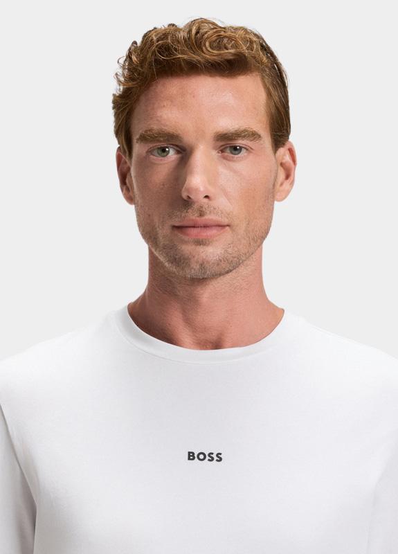 BOSS Orange T-shirt lange mouw Wit TChark 10242929 01 50473286/100