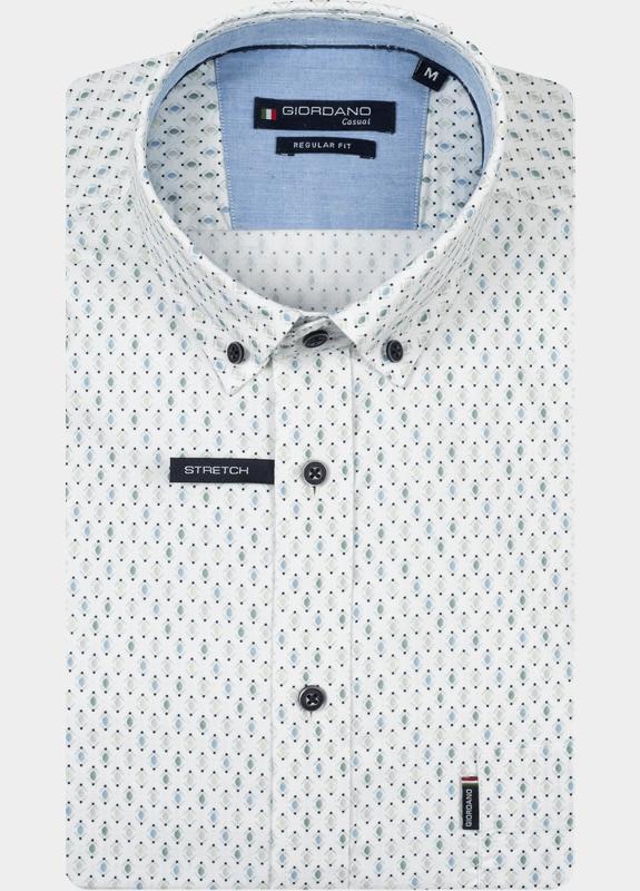 Giordano Overhemd heren Groen Ivy Long Sleeve Button Down L 617034/70