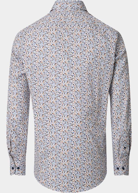 Casamoda Casual hemd lange mouw Beige Kent Casual Fit 126130030/600