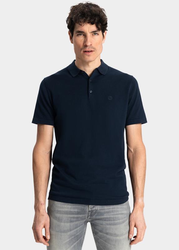 Dstrezzed Polo korte mouw Blauw Polo s/s Cotton Knit 420022/649