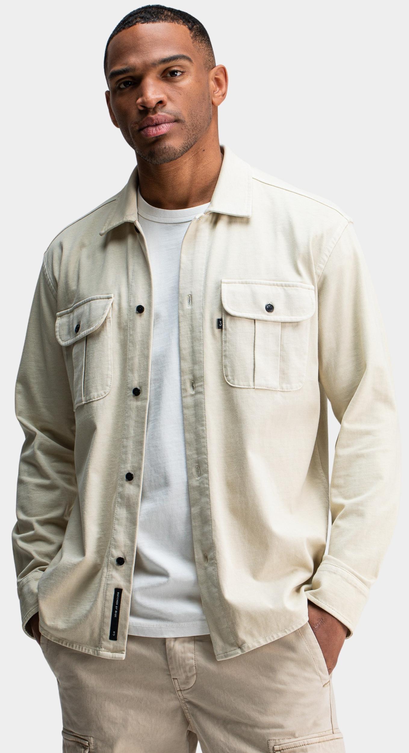 Butcher of Blue Overshirt Beige Phil Jersey Overshirt M2524016/618V