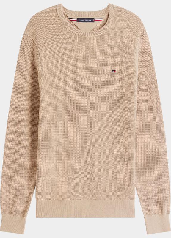 Tommy Hilfiger Pullover Beige ESSENTIAL STRUCTURE CREW NECK MW0MW36347/AFE
