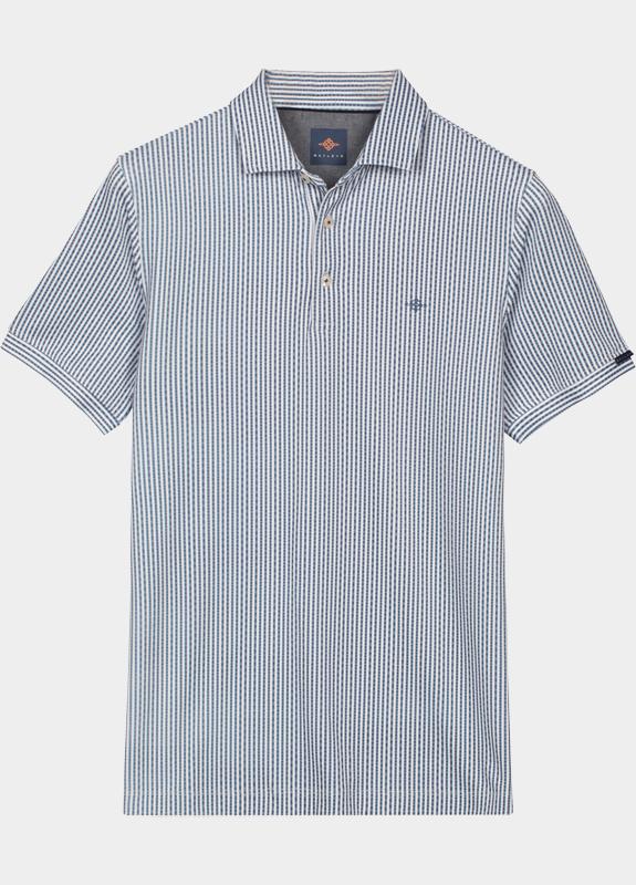 Baileys Polo heren Blauw Poloshirt all over print - "s 615244/650