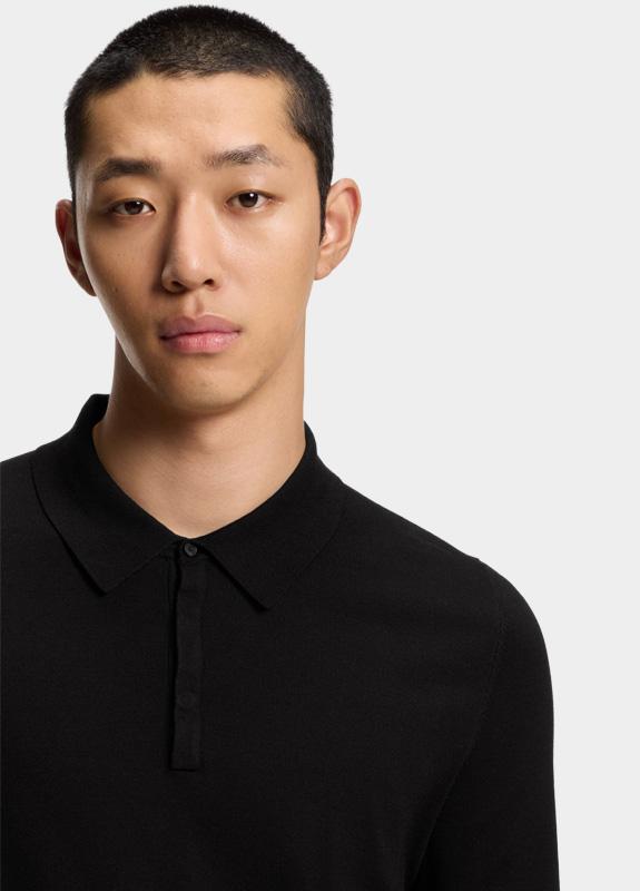 HUGO Red Polo lange mouw Zwart San Pippo-CV 10267573 01 50532050/001