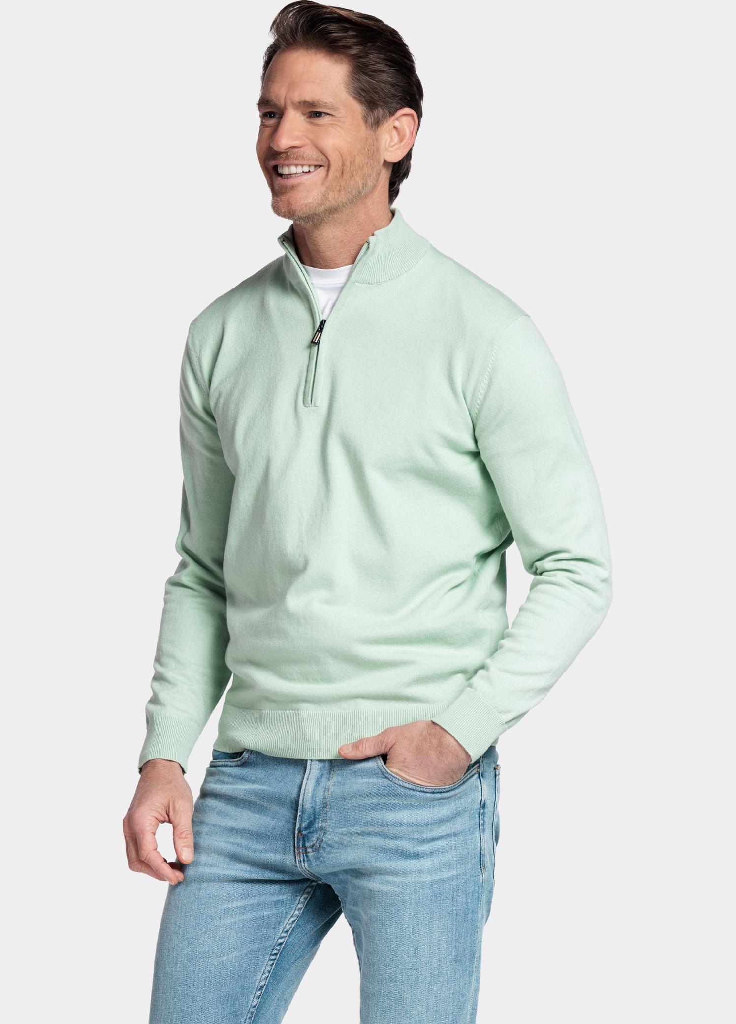 Baileys Half Zip Groen Pullover 1/2 zip  with low po 618400/71