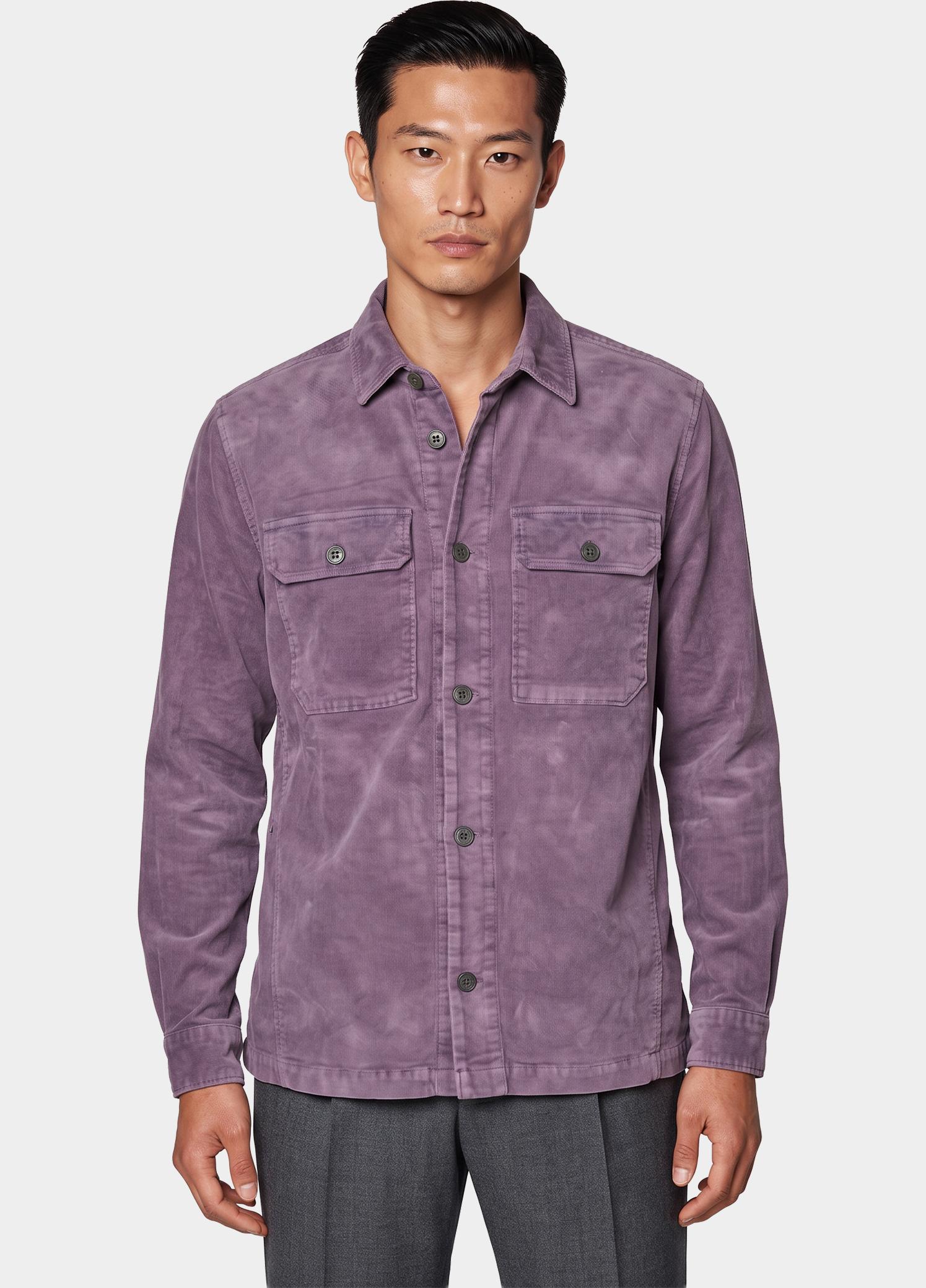 Cast Iron Overhemd heren Blauw Long sleeve shirt Velvet garm CSI2609230/4163