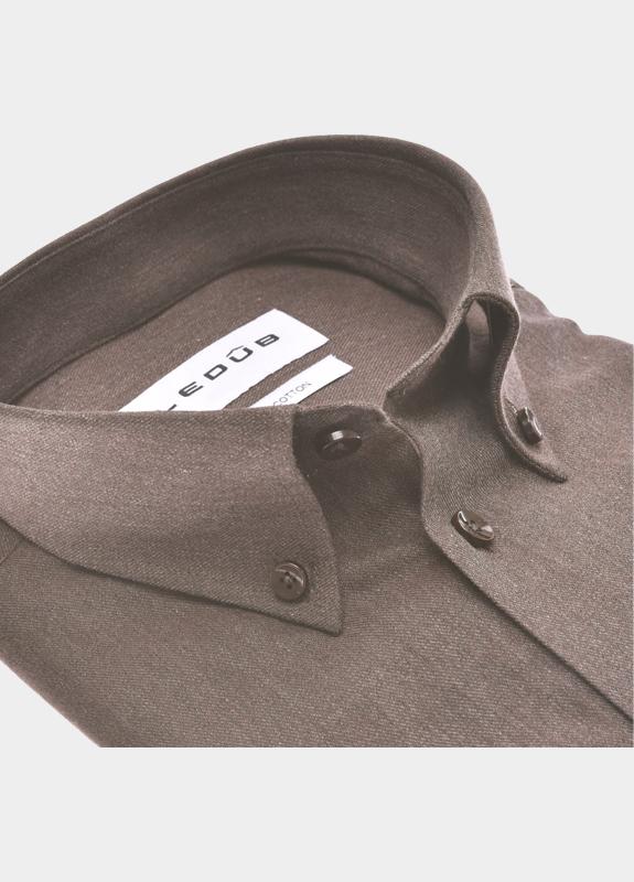 Ledub Business hemd lange mouw Bruin  0701980/680-000-000