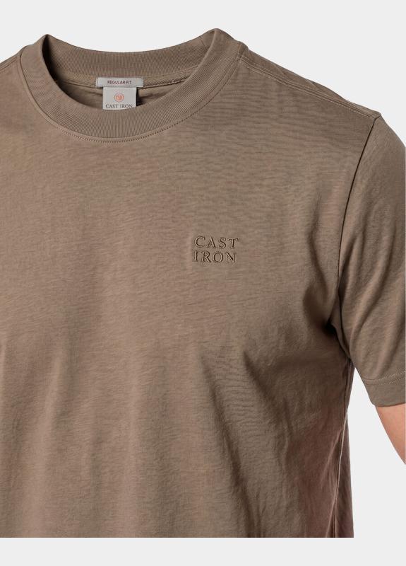 Cast Iron T-shirt korte mouw Bruin Short sleeve r-neck regular f CTSS2605587/6148