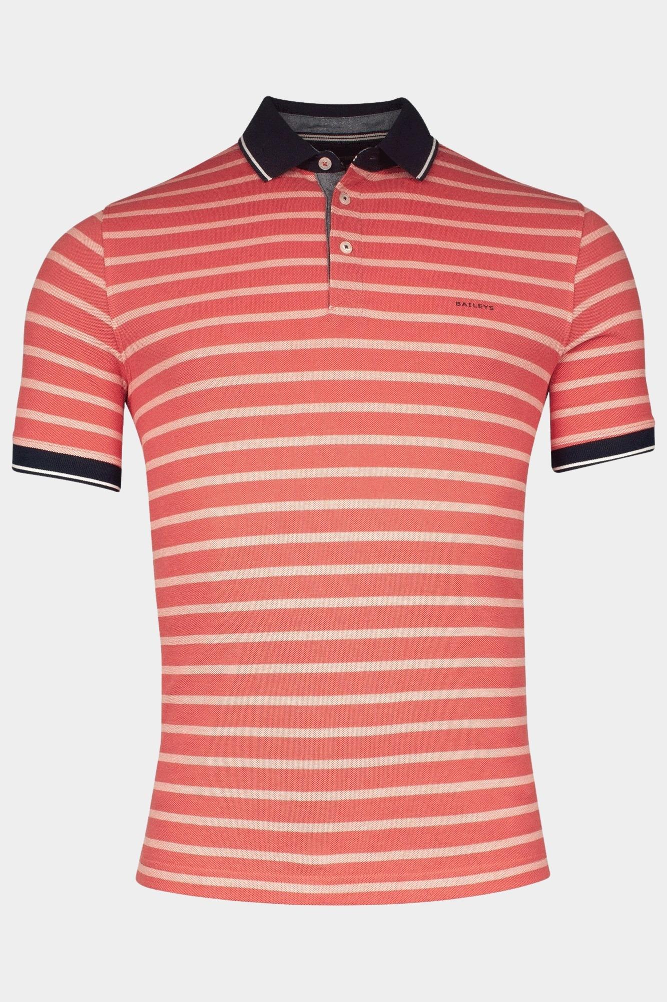 Baileys Polo korte mouw Rood Poloshirt Pique- Yarn dyed st 515244/33