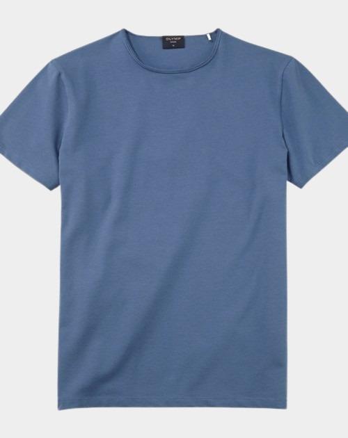 Olymp T-shirt korte mouw Blauw T-Shirt CO/EL 560172/13