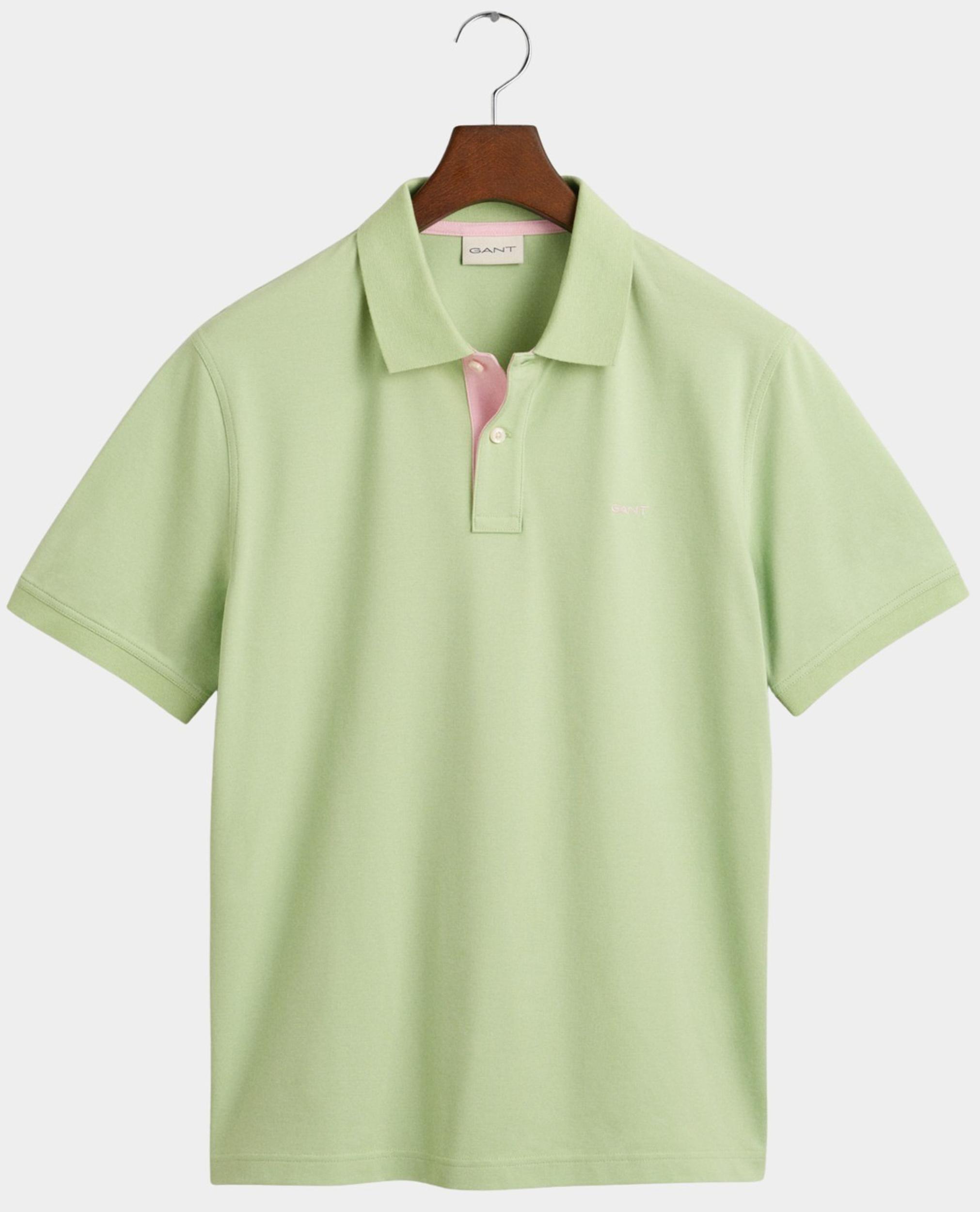 Gant Polo korte mouw Groen Contrast Pique SS Rugger 2062026/342