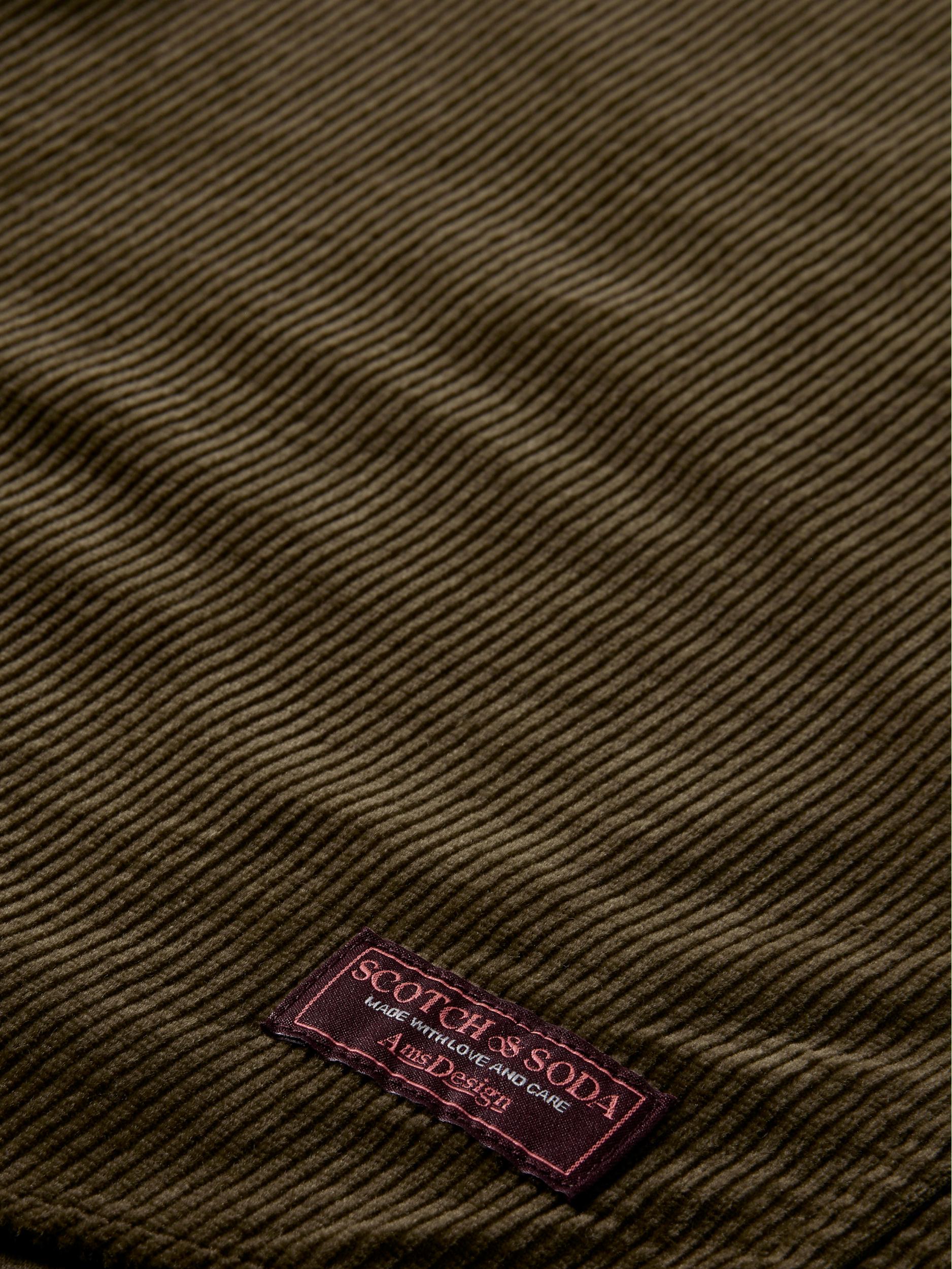 Scotch & Soda Casual hemd lange mouw Groen Regular fit cotton corduroy sh 169061/0360