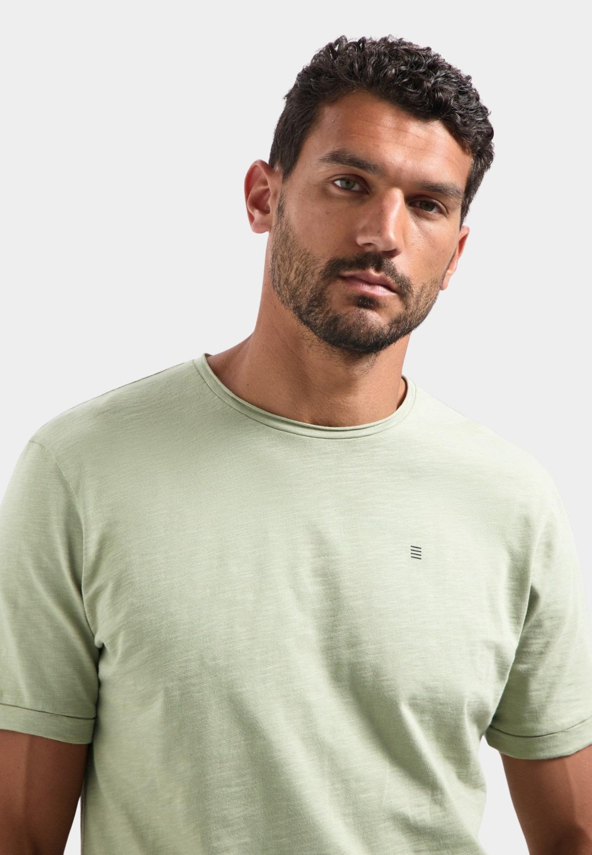 No Excess T-shirt korte mouw Groen T-Shirt Crewneck Slub 29360702SN/197