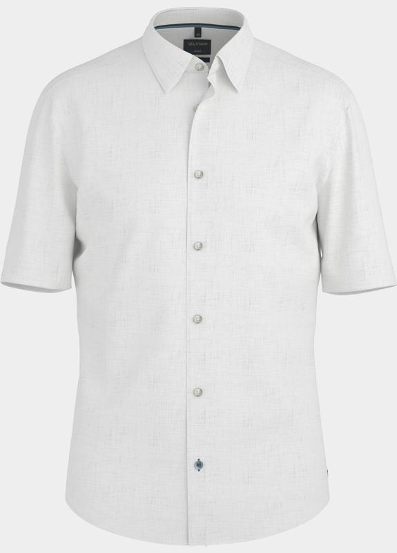 Olymp overhemd korte mouw heren Wit Casual 404012/00