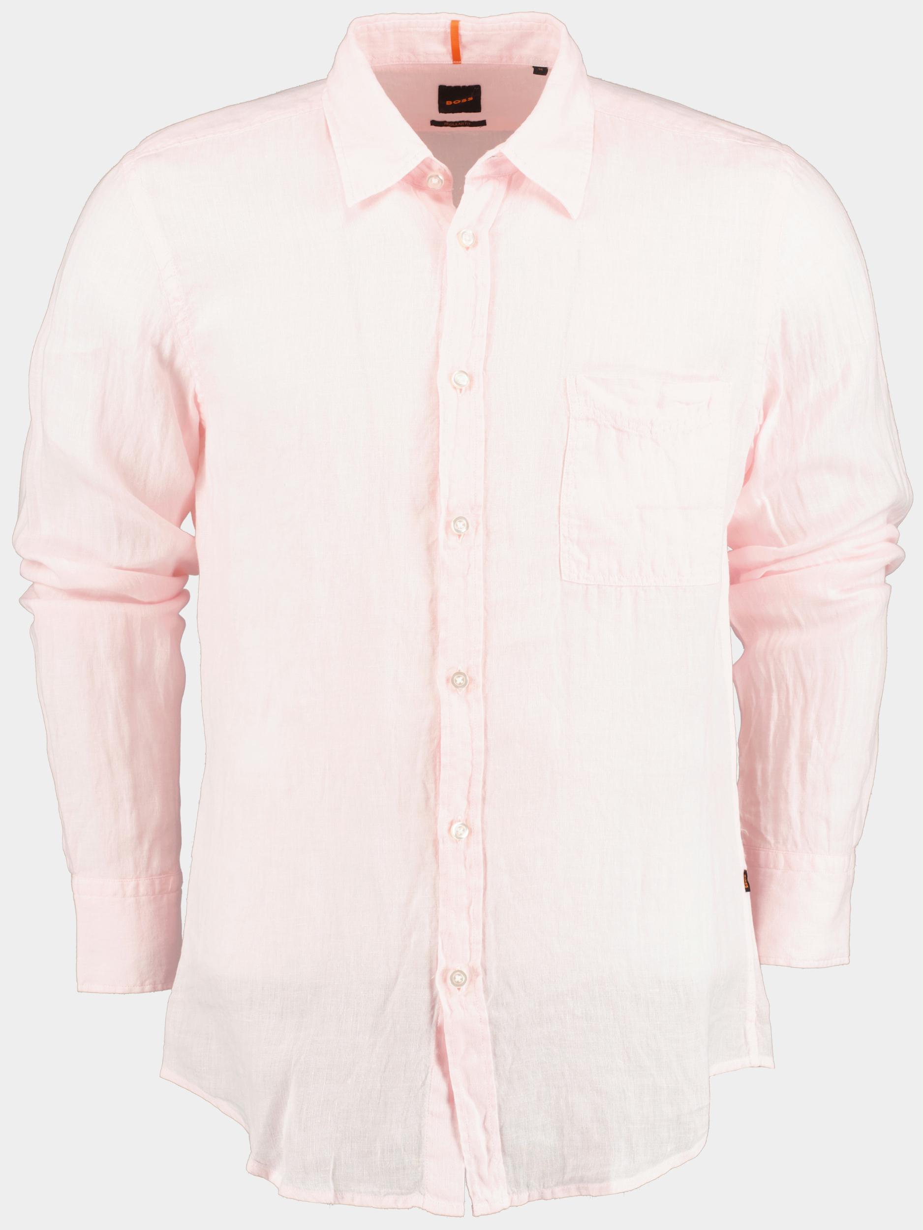 BOSS Orange Casual hemd lange mouw Roze Relegant6 10247386 01 50489344 682