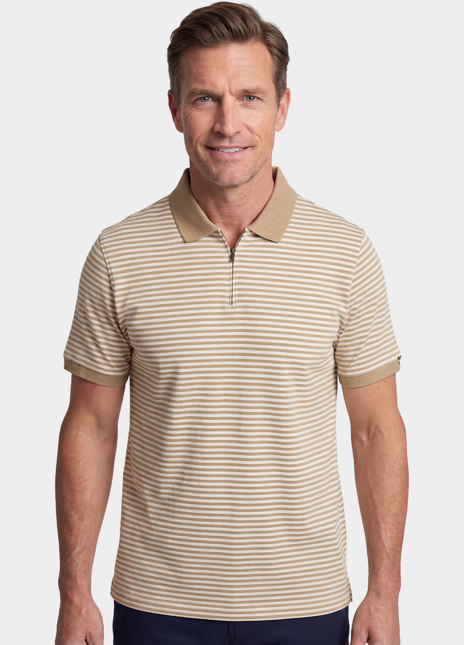 Baileys Polo heren Bruin Poloshirt y/d stripe 615203/83