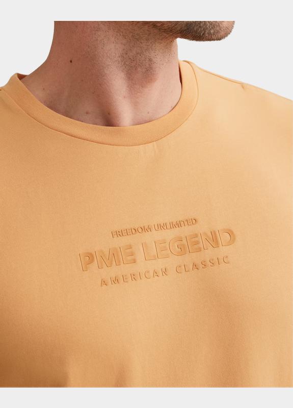 PME Legend T-shirt korte mouw Geel Short sleeve r-neck cotton el PTSS2605584/2015