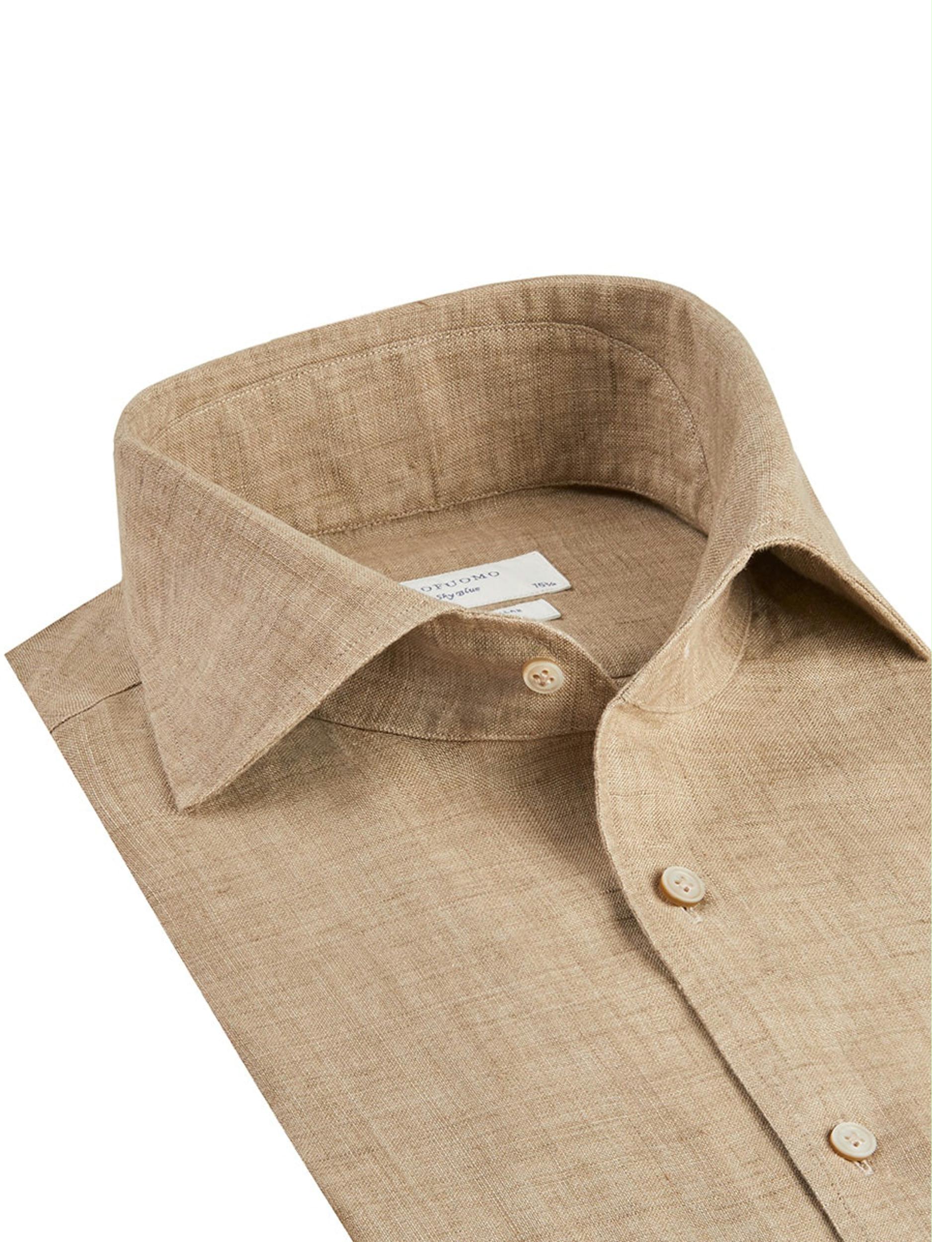 Sky Blue Business hemd lange mouw Bruin  PPSH1C1031/F