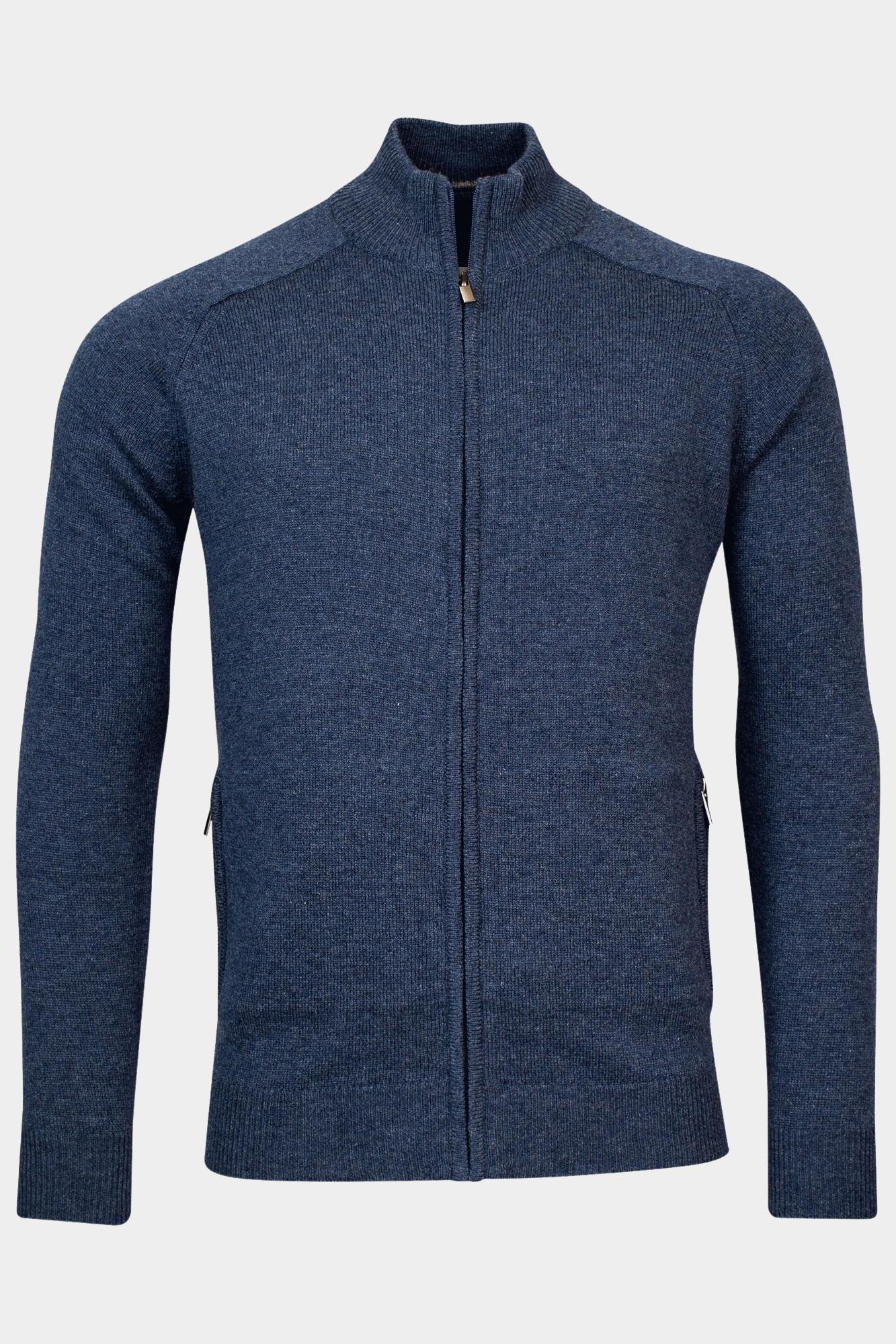 Baileys Vest Blauw Cardigan Zip  single knit 320096/675