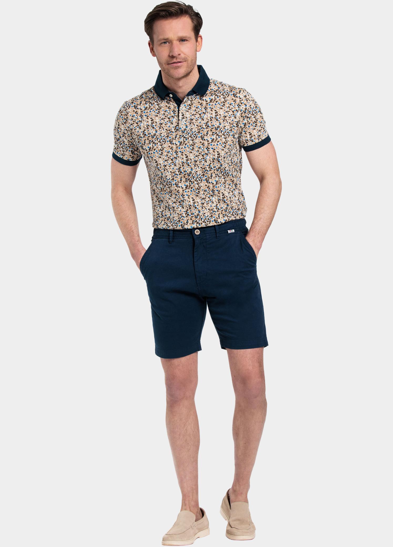 Giordano Korte Broek heren Blauw Porter Short (elastic in wais 411117/69