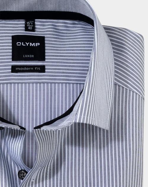 Olymp Business hemd lange mouw Blauw Luxor 131084/68