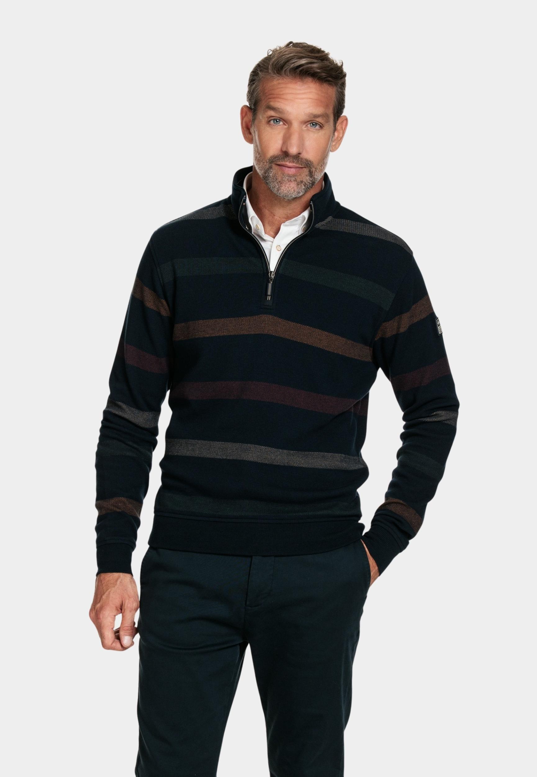 Baileys Half Zip Groen Sweatshirt 1/2 Zip  Jacquard 323198/79
