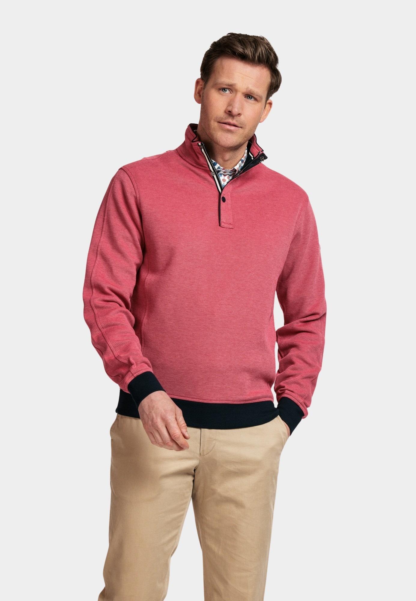 Baileys Half Zip Roze Sweatshirt 1/2 zip 2-tone oxf 413138/31