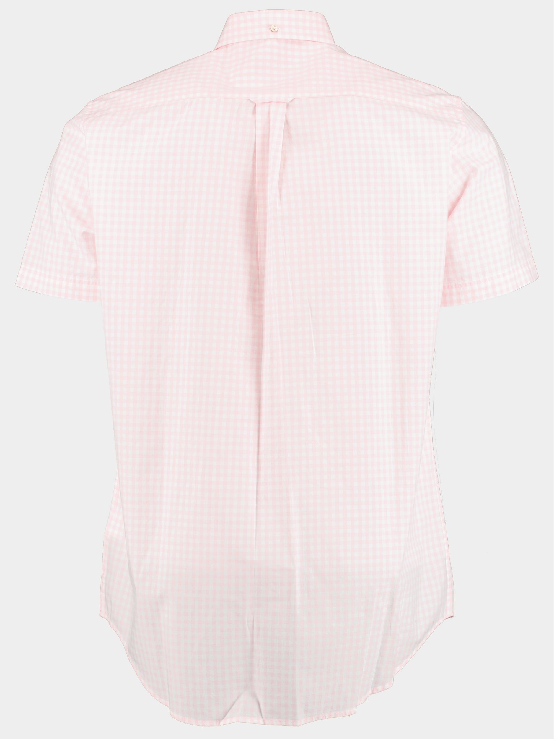 Gant Casual hemd korte mouw Roze Reg Broadcloth Gingham SS BD 3046701/637