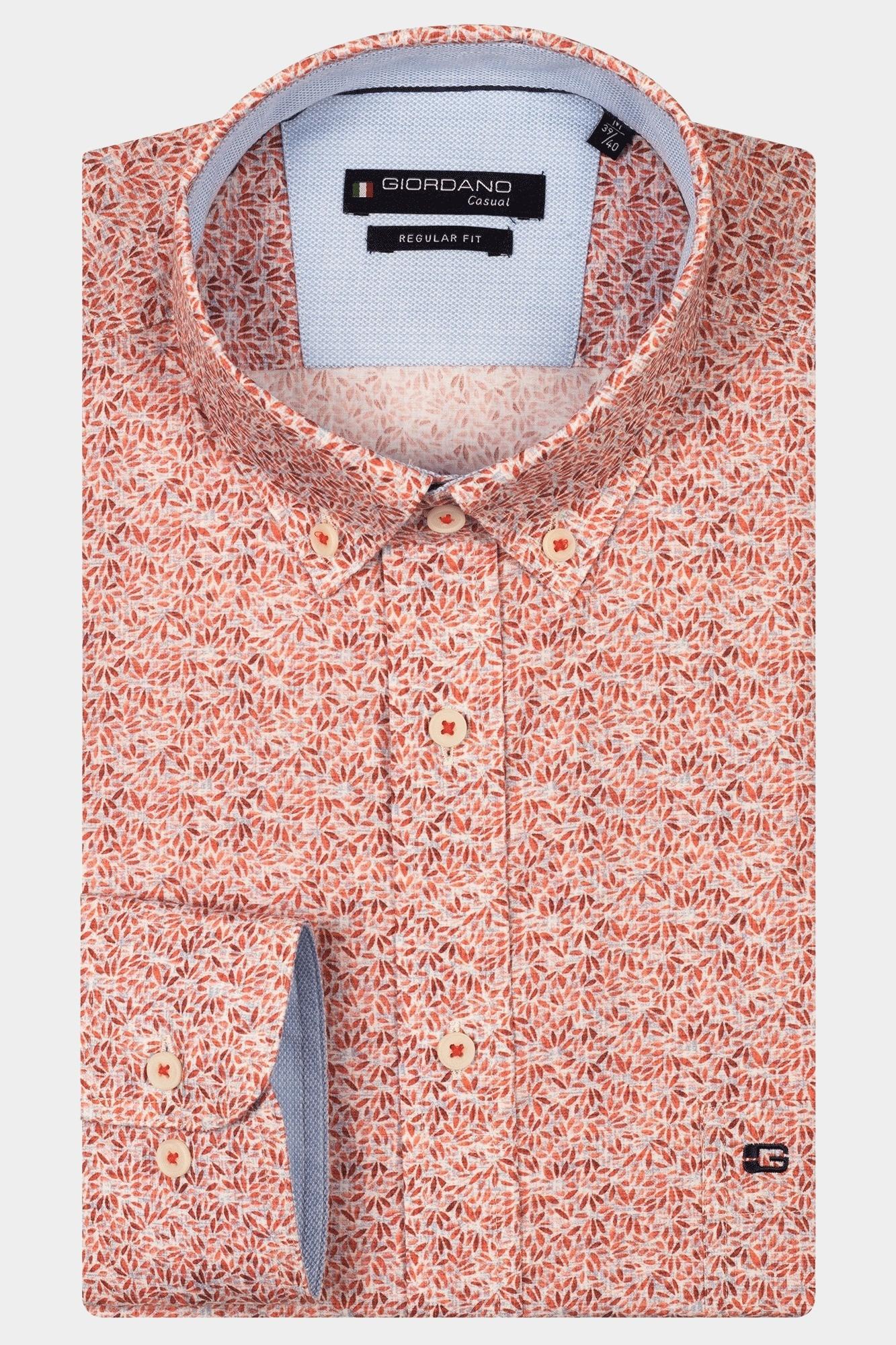 Giordano Casual hemd lange mouw Rood Ivy long sleeve button down s 517038/30