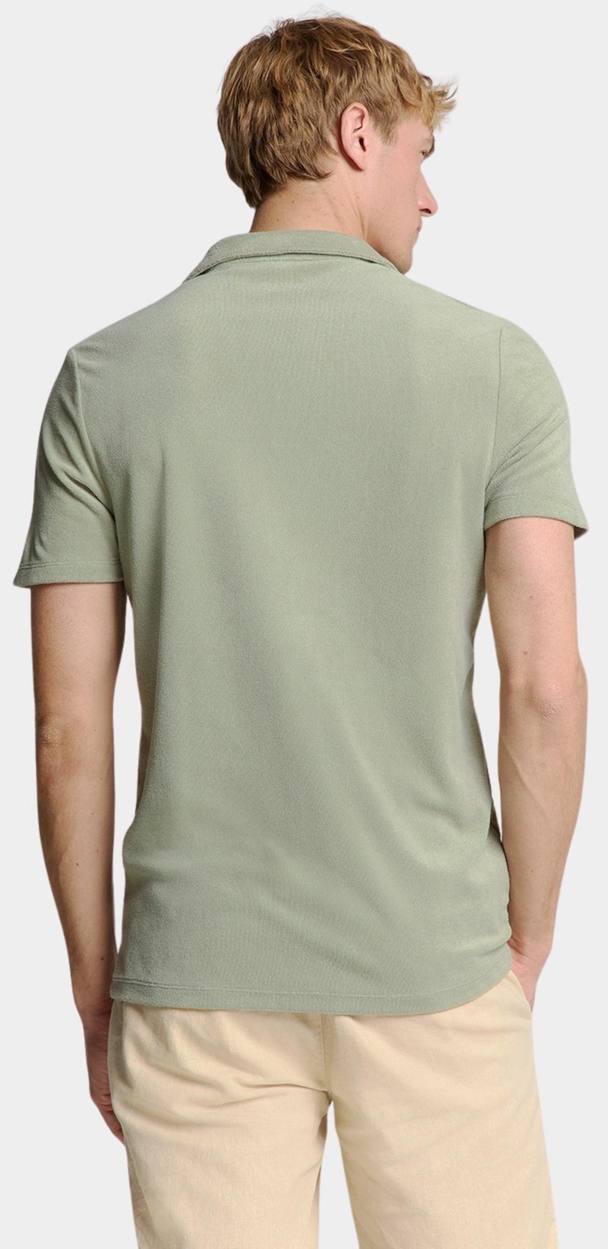 No Excess Polo korte mouw Grijs Polo Revers Solid Terry Knit 28370480/049