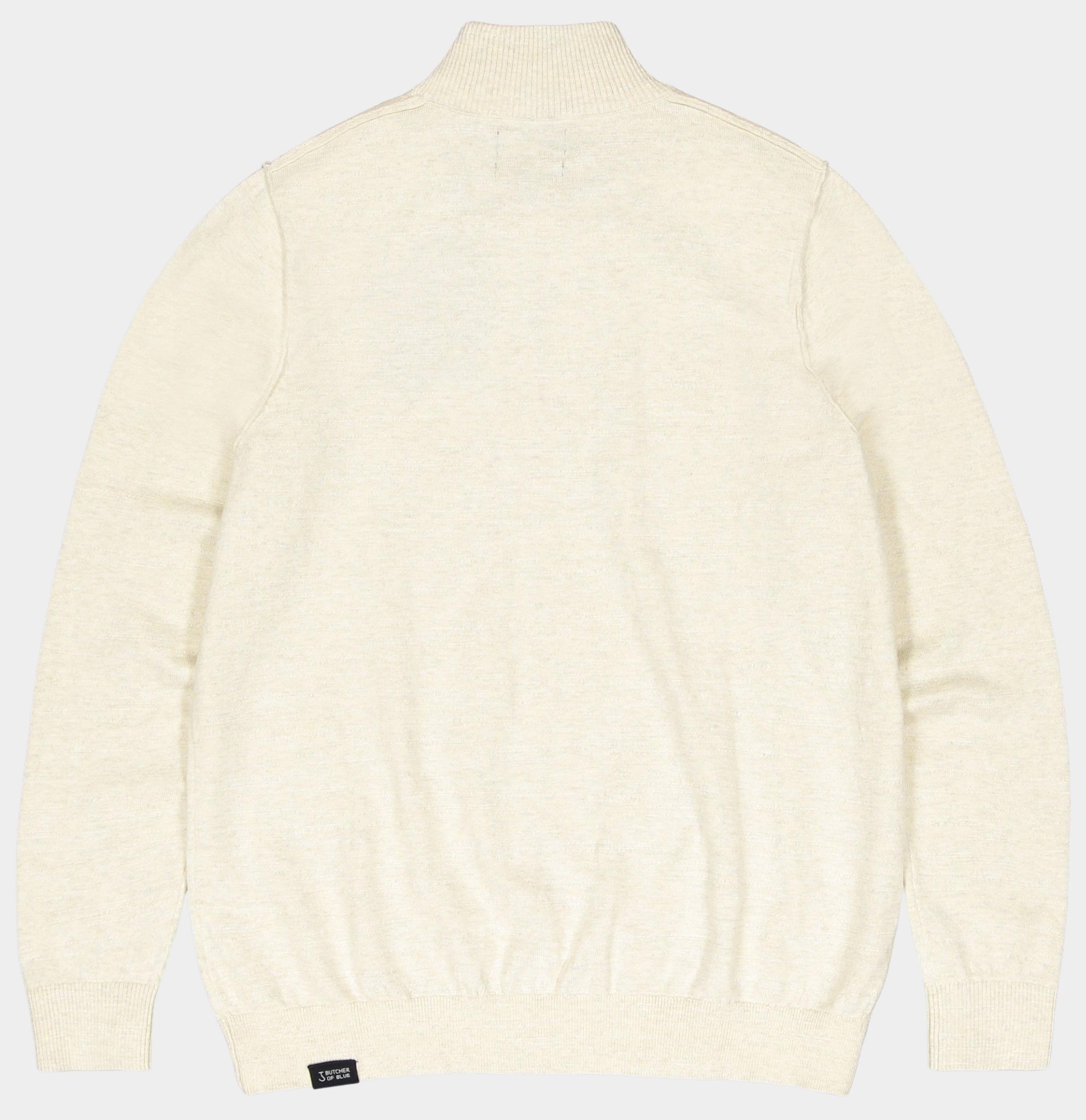 Butcher of Blue Pullover Beige Lt Clifden Helf Zip M2426030/618