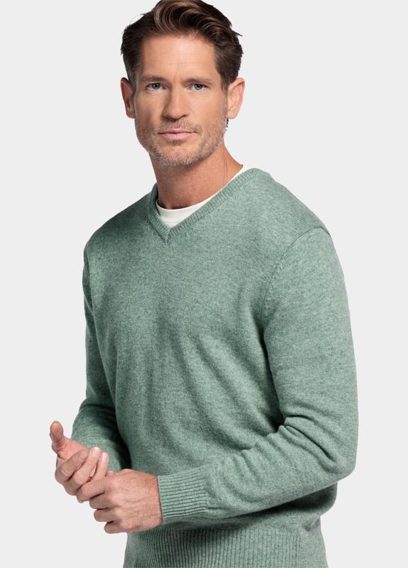 Baileys Pullover Groen V-Neck Pullover  10gg, single 520091/725
