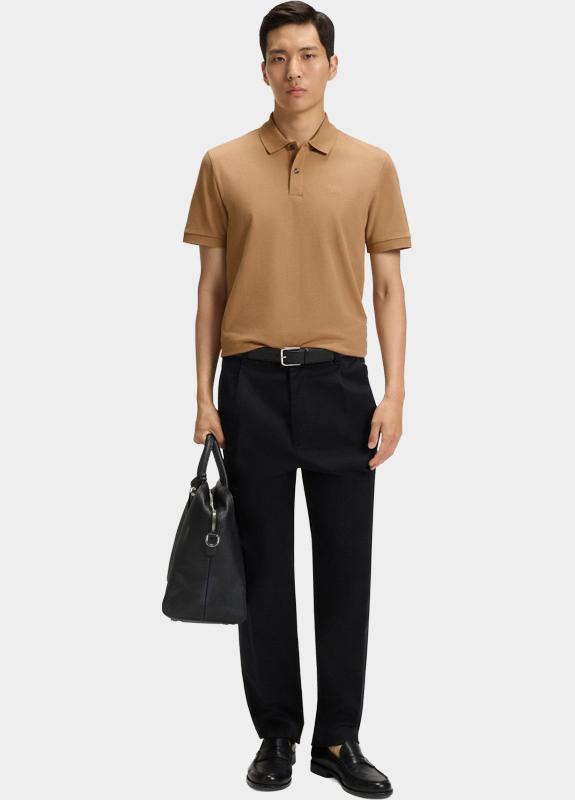 BOSS Black Polo korte mouw Beige Pallas 10241531 01 50468362/260