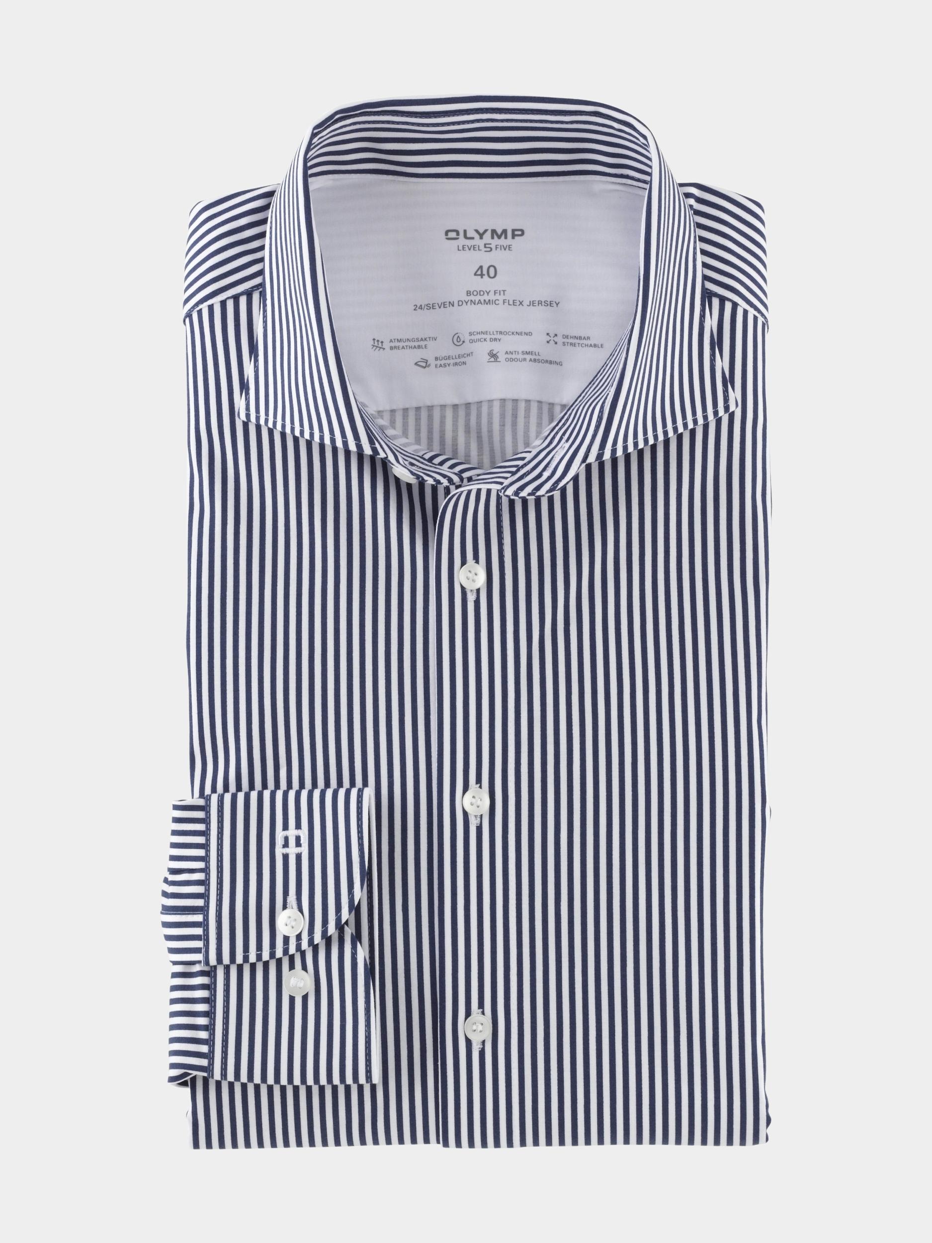 Olymp Business hemd lange mouw Blauw 0729/64 Hemden 072964/18