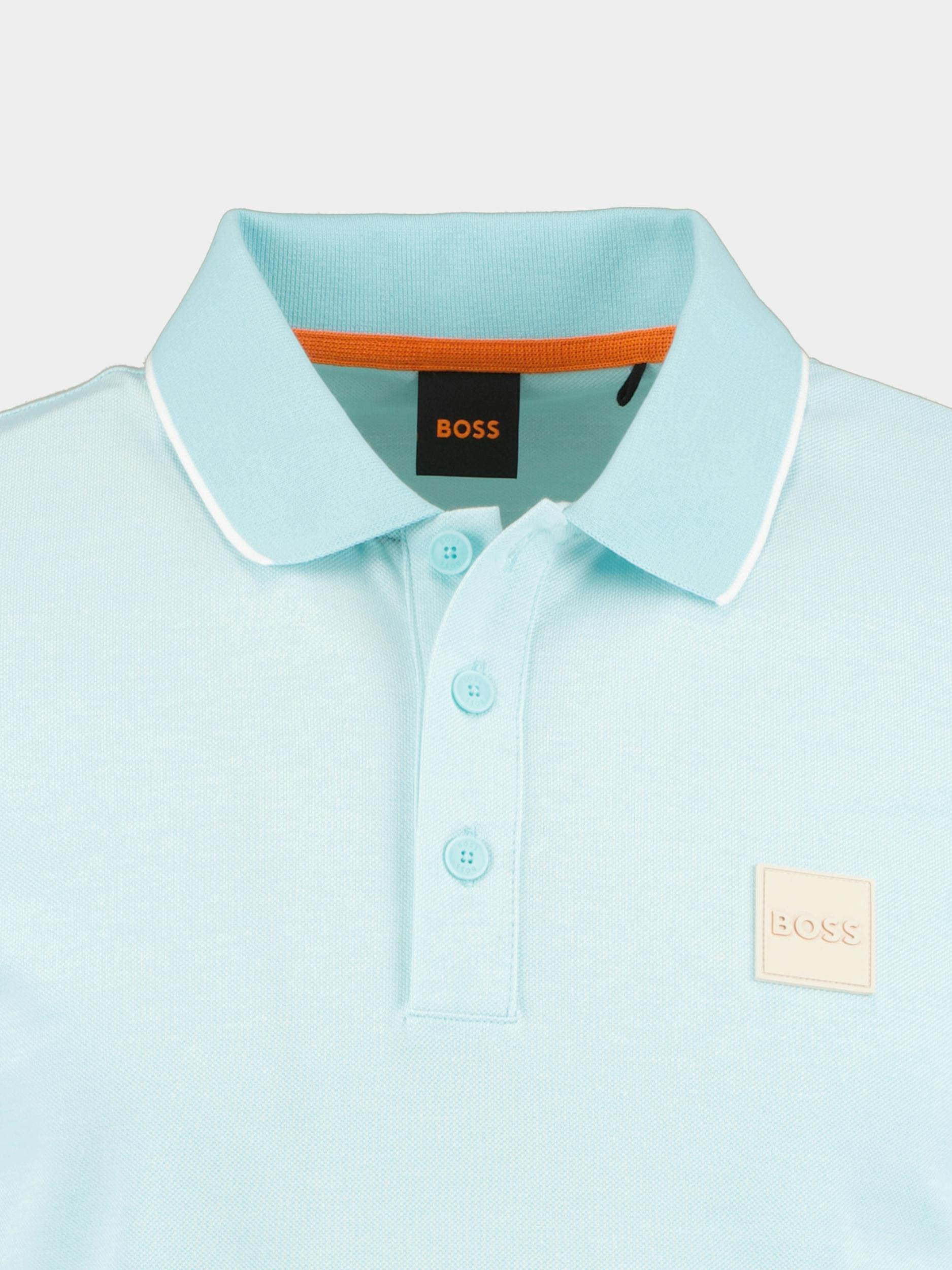 BOSS Orange Polo korte mouw Blauw PeOxford 10233410 01 50477071/461