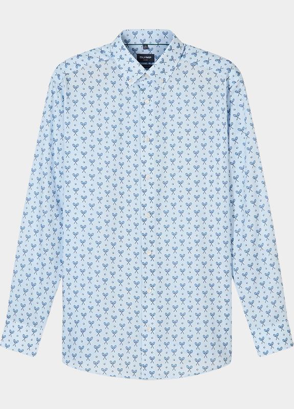 Olymp Zakelijk overhemd heren Blauw Luxor 129814/11